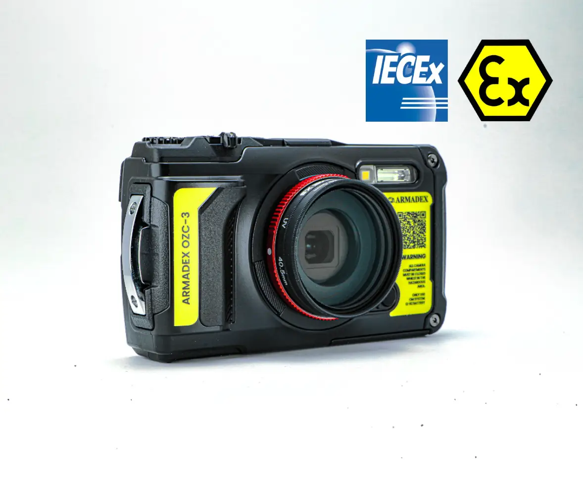 Seitenansicht der ARMADEX OZC-3 IECEx-zertifizierten Ex-Kamera